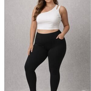 Fabletics Asymmetrical One Shoulder Sports Bra White 3X NWT Athleisure